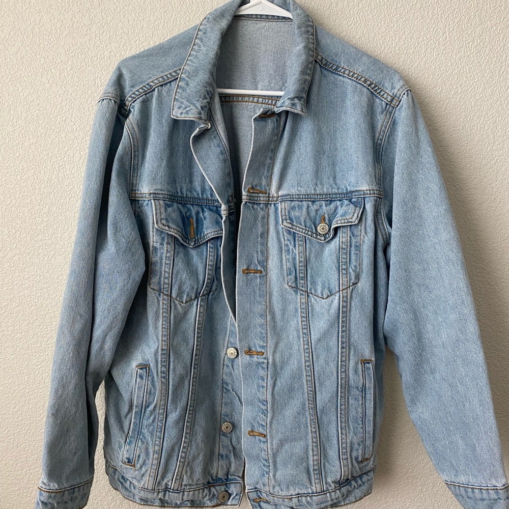 Brandy Melville Oversized Medium Wash Denim Jacket